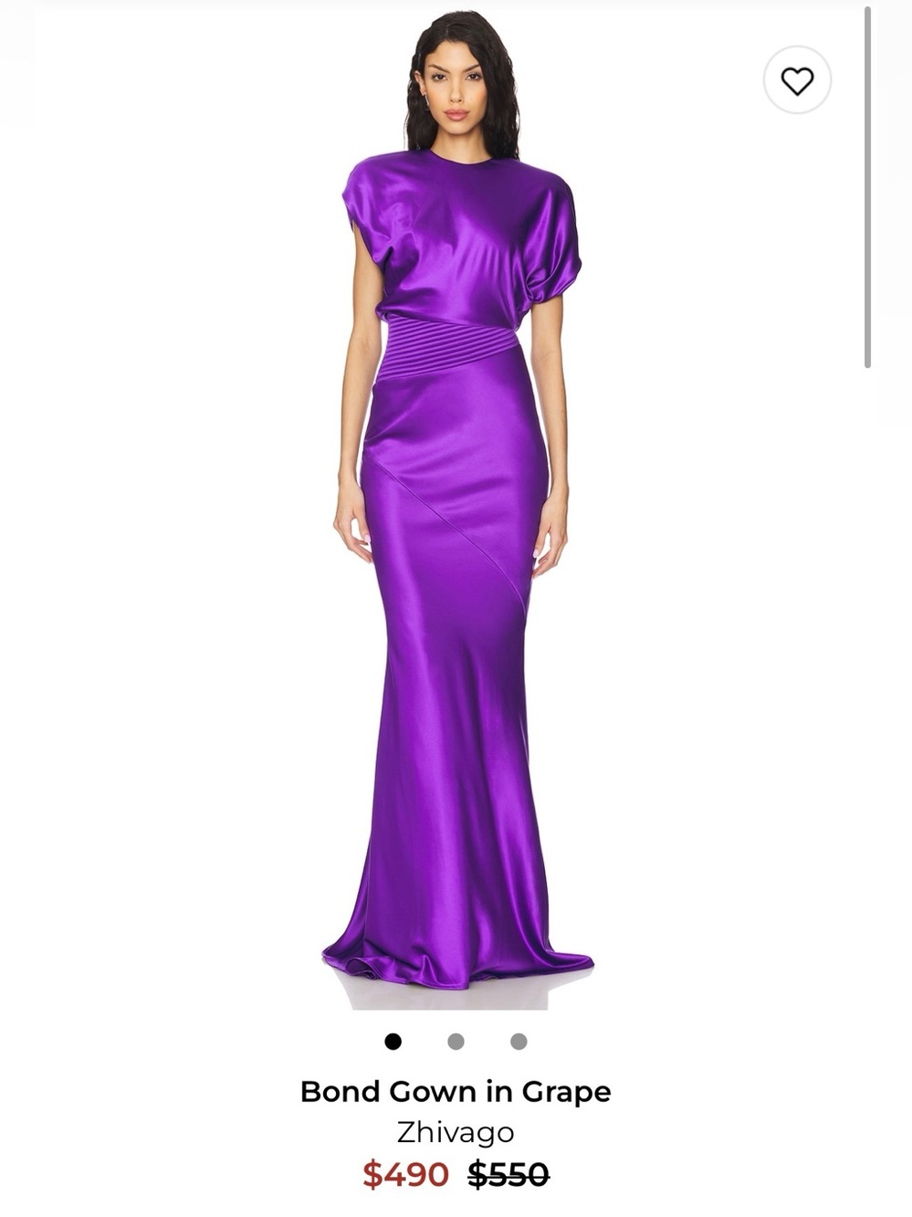Zhivago Satin Grape Maxi Dress